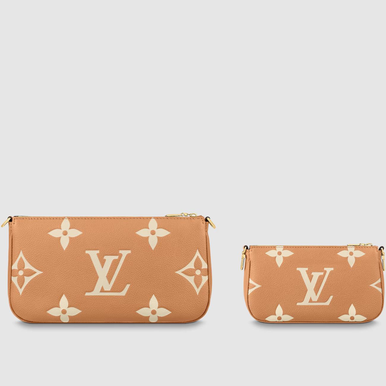 Túi Louis Vuitton Multi Pochette Accessoires Nữ Bicolor Cam Be